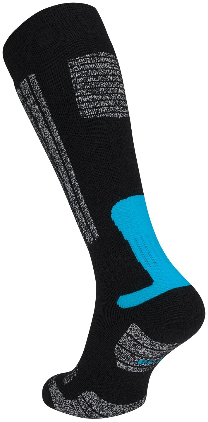 Skisokken Starling Whistler Zwart Grijs Blauw 4 Skisokken Starling Whistler Zwart Grijs Blauw - Afbeelding 2