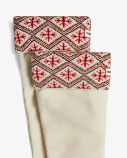 Laarzensok Hunter U Fairisle Tall Boot Sock Hunter White