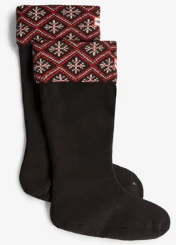 Laarzensok Hunter U Fairisle Tall Boot Sock Black