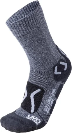 Wandelsok Uyn Women Trekking Outdoor Explorer Mid Grey Melange Pearl Grey