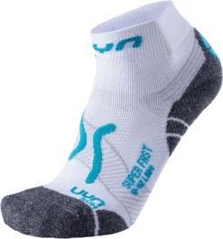 Sokken Uyn Women Run Super Fast White Turquoise
