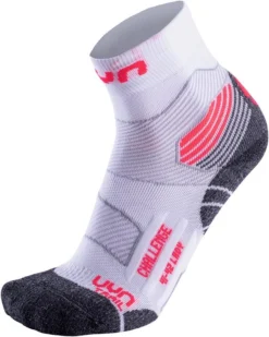 Sokken Uyn Women Run Trail Challenge White Coral Fluo