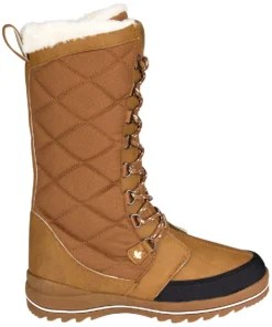 Snowboot Winter-Grip Women Checkered Walker Bruin Beige Antraciet