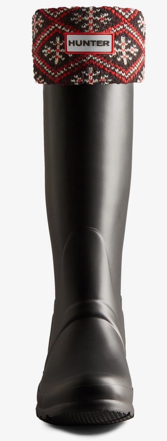 Laarzensok Hunter U Fairisle Tall Boot Sock Black 4 Laarzensok Hunter U Fairisle Tall Boot Sock Black - Afbeelding 2