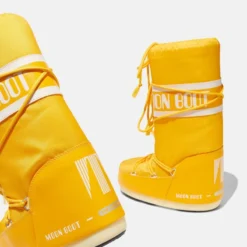 Snowboot Moon Boot Unisex Nylon Yellow -Schoenen Winkel 3 moon boot icon yellow nylon boots 17006165 34653036 2048