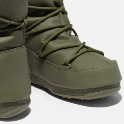 Snowboot Moon Boot Women Mid Rubber WP Khaki -Schoenen Winkel 4 moon boot protecht mid khaki rubber boots 17004926 34651396 2048
