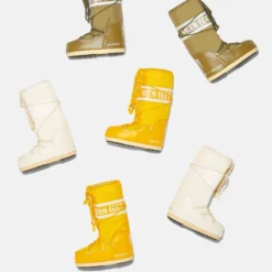 Snowboot Moon Boot Unisex Nylon Yellow -Schoenen Winkel 5 moon boot icon cream nylon boots 17004942 34650652 2048