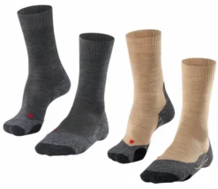 Wandelsokken Falke TK2 Bundle Women Grey Brown (Set Van 2)