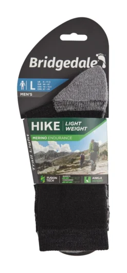 Sok Bridgedale Unisex Hike Lightweight Merino Endurance Ankle Black Silver 8 Sok Bridgedale Unisex Hike Lightweight Merino Endurance Ankle Black Silver -Schoenen Winkel B5280.822 3