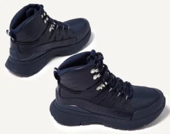 FitFlop Women Neo-D-Hyker Boots Leather-Mix Midnight Navy Mix -Schoenen Winkel FG8 751 91