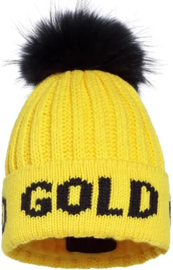 Muts Goldbergh Women Hodd Beanie Real Raccoon Fur Sunshine