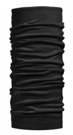 Nekwarmer Buff Lightweight Merino Solid Black