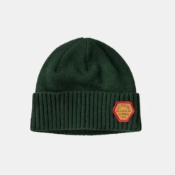 Muts Patagonia Brodeo Beanie Clean Climb Patch Pinyon Green -Schoenen Winkel Muts Patagonia Brodeo Beanie Clean Climb Patch Pinyon Green