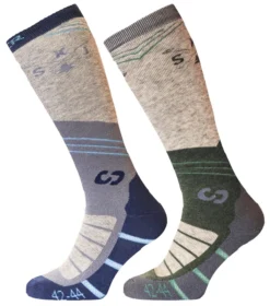 Skisok Sinner Unisex Mountain Ski Double Pack Grijs