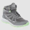 Wandelschoen Jack Wolfskin Women Woodland 2 Texapore Mid Dark Grey Light Green -Schoenen Winkel Women20Woodland20220Texapoor20Mid20Grey20light20green201